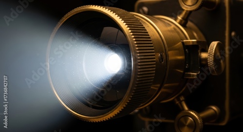 Wallpaper Mural Vintage projector casting light in a darkened space evoking nostalgia and history Torontodigital.ca