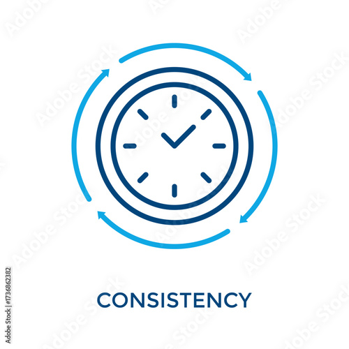 Consistency Icon Outline Color Style. Vector Illustration For Graphic Design