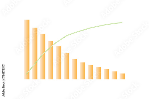 Pareto Principle Science Design. Vector Illustration.