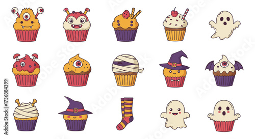 spooky halloween cupcakes a collection of cute and creepy treats perfect for festive party invitations and holiday-themed social media posts