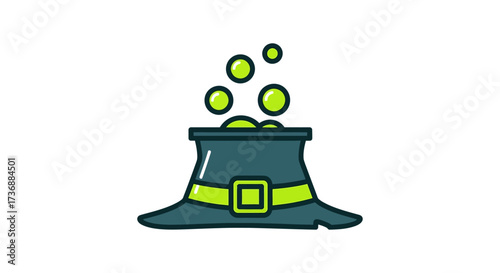 witchs cauldron with bubbling potion a halloween icon with magical brews perfect for spooky season designs and bewitching holiday promotions