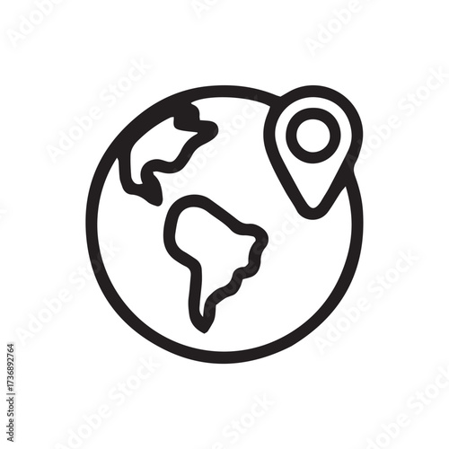 Global location pinpointing concept, illustrating worldwide navigation and digital connectivity for international travel and business mapping services