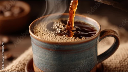 Coffee Pour from Geyser Maker – Slow Motion Video