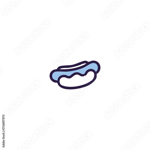 Stylized hot dog outline