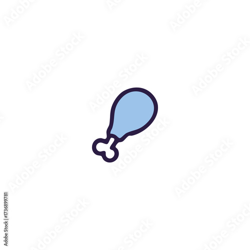 Cartoon chicken leg