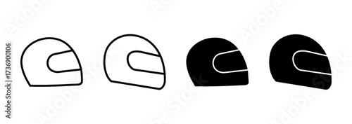Helmet icon vector. Motorcycle helmet sign and symbol. Construction helmet icon. Safety helmet