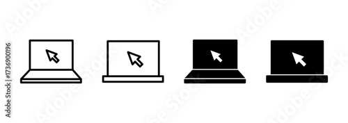 Laptop icon vector. computer sign and symbol