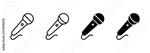 Microphone icon vector. karaoke sign and symbol