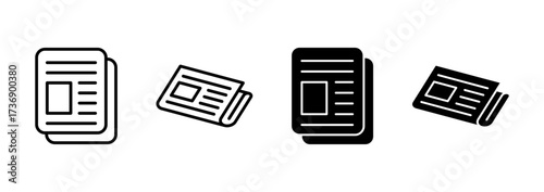 Newspaper icon vector. news paper sign and symbolign