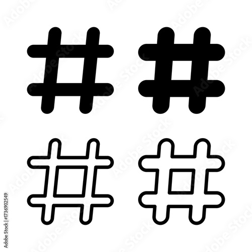 Hashtag icon vector illustration. hashtag sign and symbol