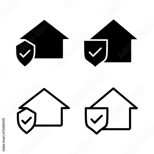 home insurance icon vector illustration. home protection sign and symbol