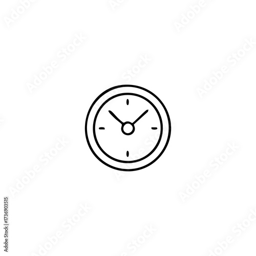 Round, outlined clock