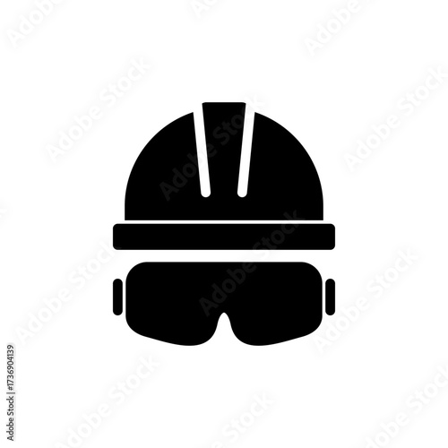 Helmet icon vector for web and mobile app. Motorcycle helmet sign and symbol. Construction helmet icon. Safety helmet