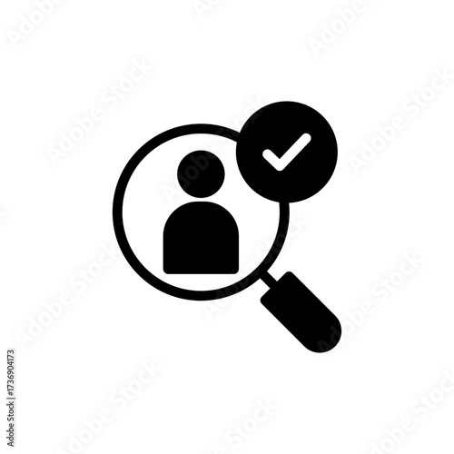 Hiring icon vector for web and mobile app. Search job vacancy sign and symbol. Human resources concept. Recruitment