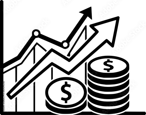 Mutual funds icon design illustration. icon concept in flat
