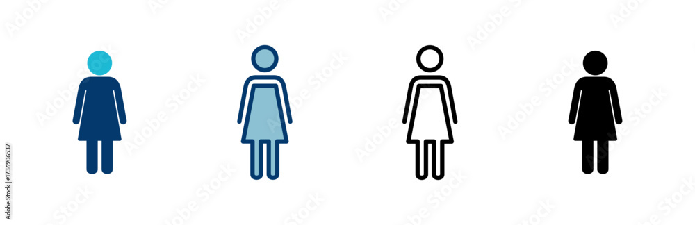 Fototapeta premium Female icon vector isolated on white background. woman icon vector