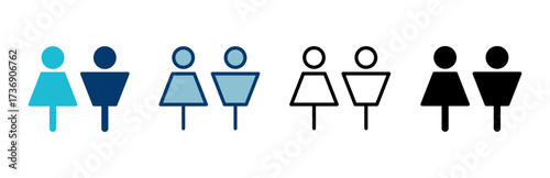 Man and woman icon vector isolated on white background. male and female symbol