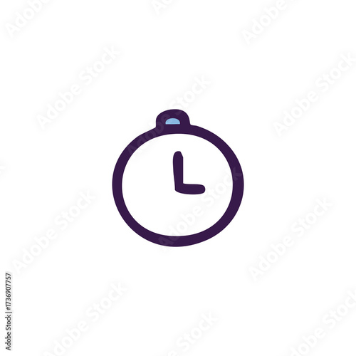 Stylized clock face, indicating a late hour