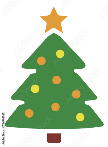 シンプルでかわいいクリスマスツリーのアイコン
Simple and cute Christmas tree icon