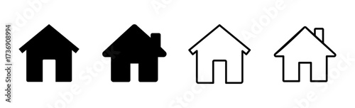 House icon set. Home icon vector