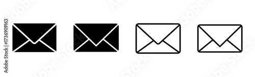 Mail icon set. email icon vector. E-mail icon. Envelope illustration