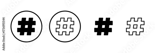 Hashtag icon logo design. hashtag sign and symbol