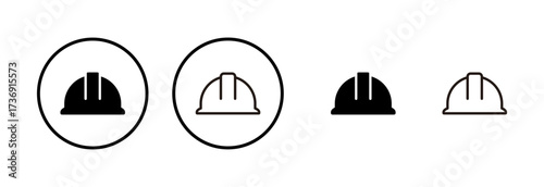 Helmet icon logo design. Motorcycle helmet sign and symbol. Construction helmet icon. Safety helmet
