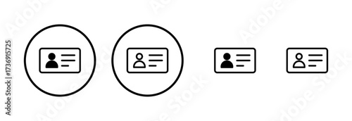 License icon logo design. ID card icon. driver license, staff identification card