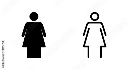 Female icon symbol for apps and websites. woman sign and symbol