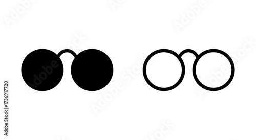 Glasses icon symbol for apps and websites. Glasses sign and symbol