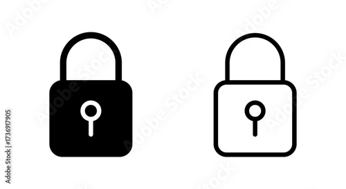 Lock icon symbol for apps and websites. Padlock sign and symbol. Encryption icon. Security symbol