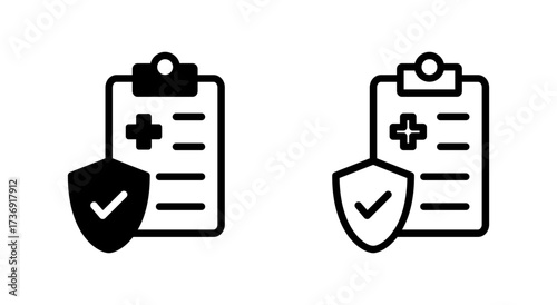 Medical insurance icon symbol for apps and websites. health insurance sign and symbol