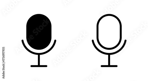 Microphone icon symbol for apps and websites. karaoke sign and symbol