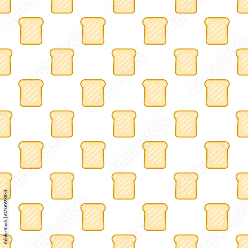 Bread Slice seamless pattern background. doodle bread slice pattern background. toasted bread pattern background. 