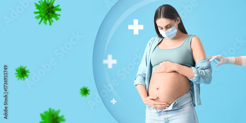 Young pregnant woman in med...