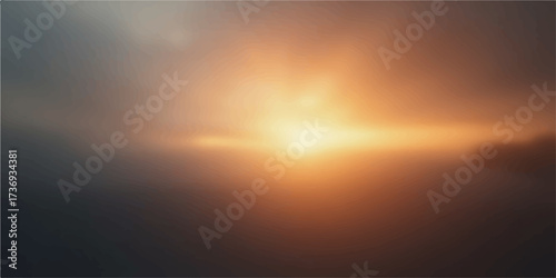 Sunset over sky with sun clouds and colourful horizon