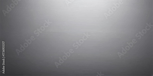 A brushed silver stainless steel metal texture plate forms a bright grey metallic aluminium background