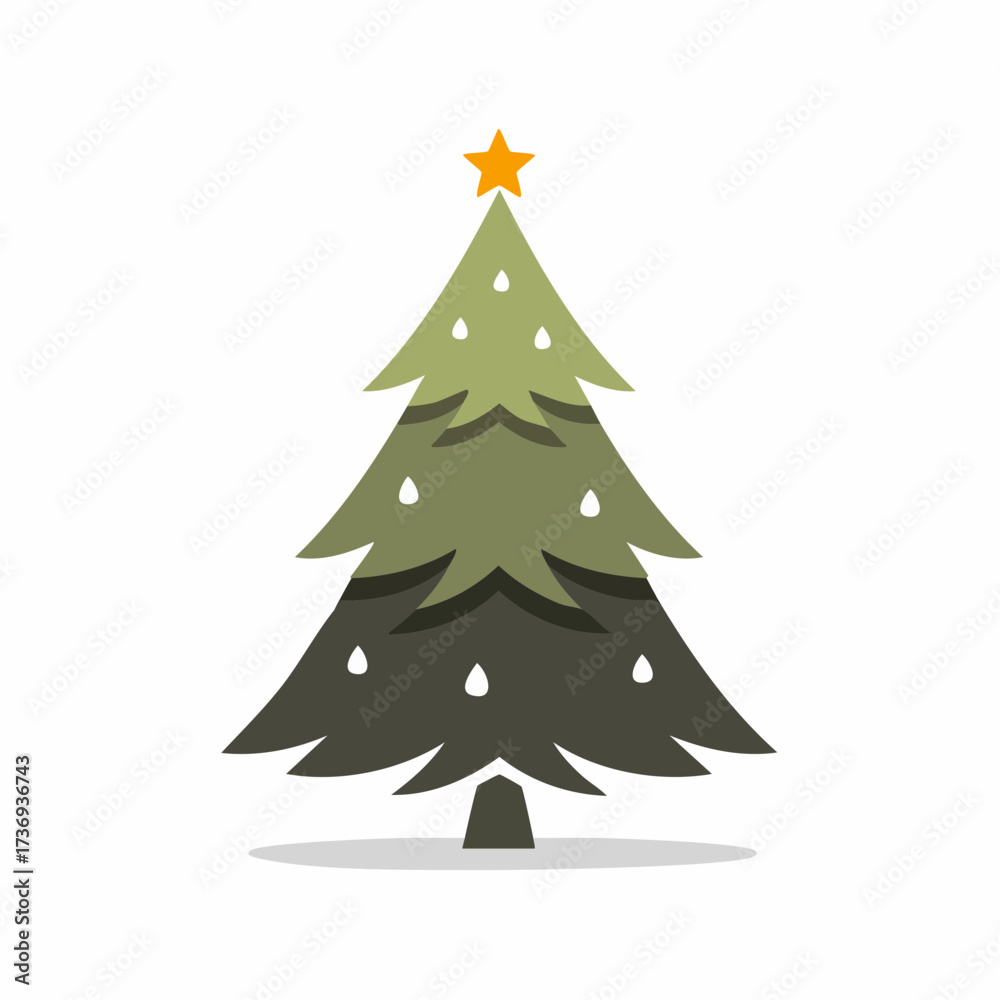 Fototapeta premium Christmas tree icon design