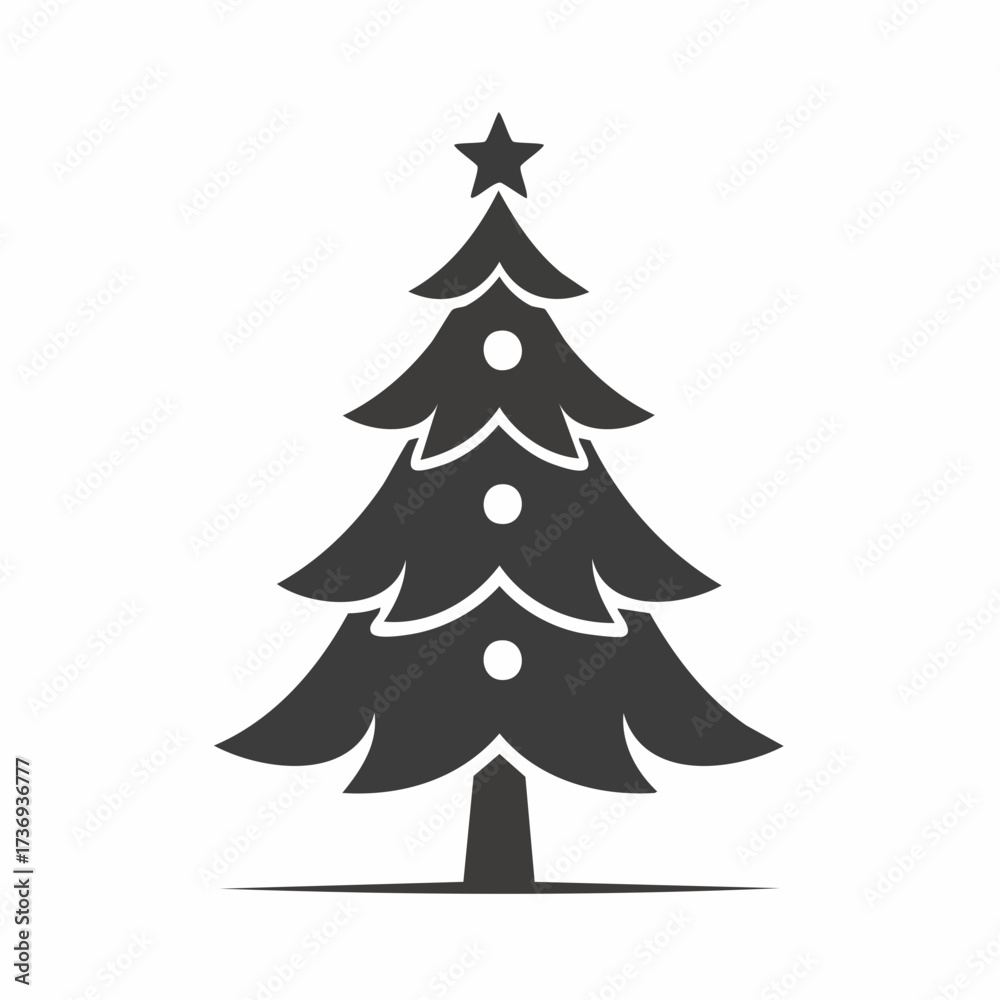 Fototapeta premium Christmas tree icon design