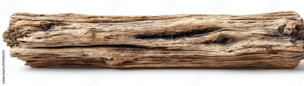 Fototapeta premium A weathered, light brown piece of driftwood