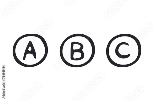 ABCの選択イラスト