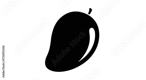 Elegant and Simple Mango Fruit Graphic Illustration for Versatile Use