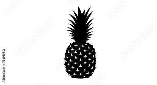 Minimalist Pineapple Silhouette for Graphic Design and Creative Projects