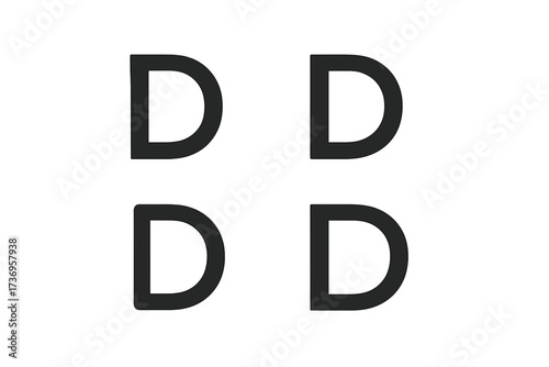 Minimalist Letter D logo design template set. Modern bold D initial icon collection for branding. Vector typography monogram symbol for corporate identity or business.