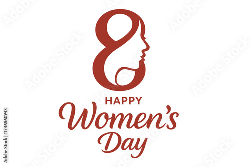 International Women's Day vector banner design. 8 March greeting card with woman face silhouette. Female empowerment, feminism, and gender equality concept illustration.
