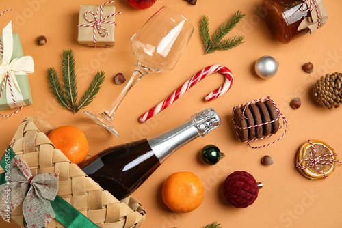 Composition with gift baske...