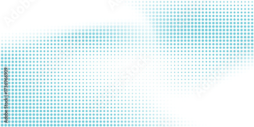 Abstract blue dots color halftone on white background. Modern staggered dots pattern design. Comic pop art dotted.
