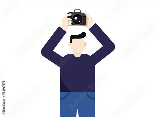 Creative individual capturing special moments with a digital camera, expressing passion for photography and visual storytelling