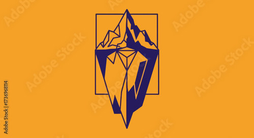 Iceberg Businessman Concept Illustration.