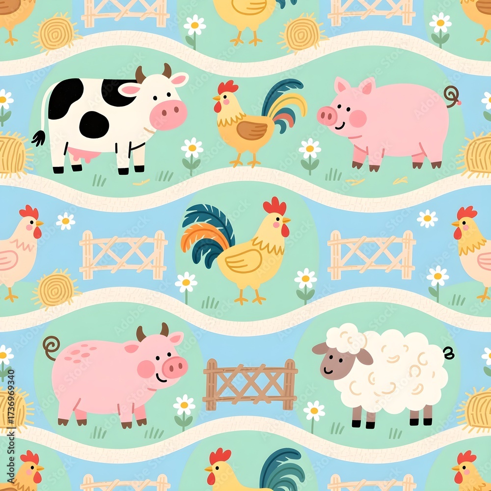 Obraz premium seamless pattern with animals